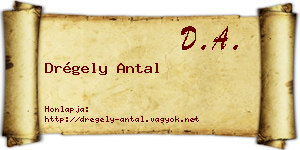 Drégely Antal névjegykártya
